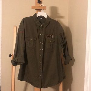 Military button up. Torrid